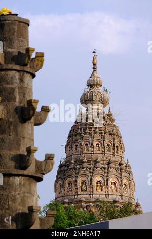 31. Januar 2023, Aundh im Bezirk Satara in Maharashtra, Indien. Es gibt die vielen antiken Schrein-Tempel. Dieser Tempel ist sehr beliebt für seinen Historiker Stockfoto