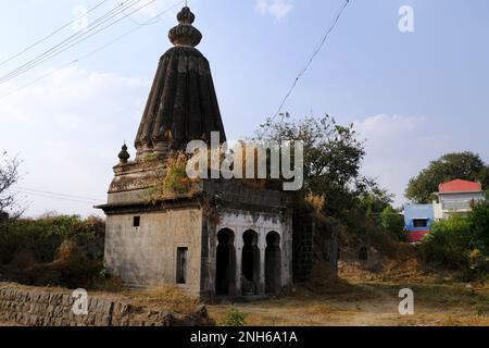 31. Januar 2023, Aundh im Bezirk Satara in Maharashtra, Indien. Es gibt die vielen antiken Schrein-Tempel. Dieser Tempel ist sehr beliebt für seinen Historiker Stockfoto