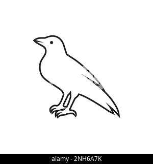 Liniensymbol Blackbird-Design-Vektordarstellung auf weißem Hintergrund. Stock Vektor
