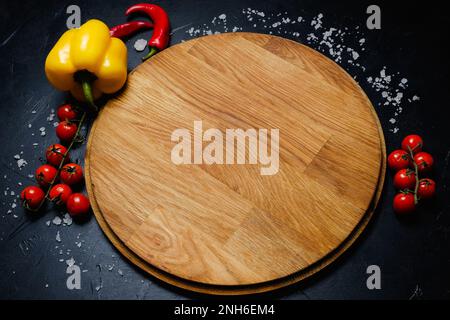 Pizzaschablone Leerraumwerbung Stockfoto