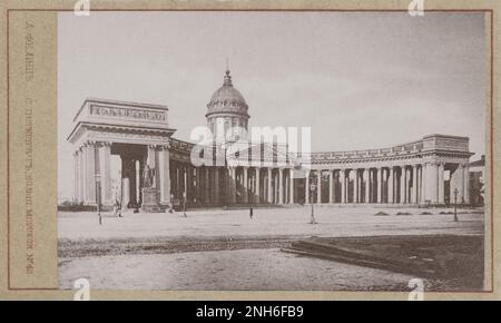 Oldtimer-Foto der Kasan-Kathedrale in St. Petersburg. Russisches Reich. 1890er Stockfoto