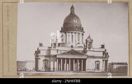 Vintage-Foto von St. Isaakskathedrale in St. Petersburg. 1875 - 1885 Stockfoto