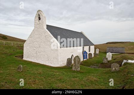 Kirche des Heiligen Kreuzes Mwnt Ceredigion Südwales Stockfoto