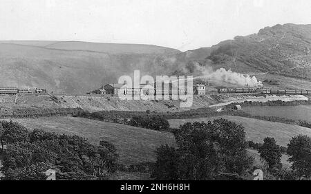 Blick auf den Bahnhof Ilfracombe, Devon, England. Die Aussicht ist im Südosten - c1910 Stockfoto