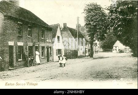 Das Waggon and Horses Public House in Eaton Socon, St. Neots, Cambridgeshire, England - c1895 Stockfoto