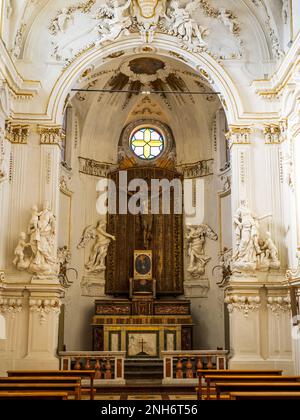 Samstag Oratorium Altar in der barocken Kirche Jesu (chiesa del Gesu' ) genannt auch Casa Professa - Palermo, Sizilien, Italien Stockfoto