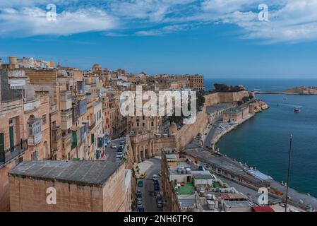 Panoramablick auf Valletta, Hauptstadt von Malta Stockfoto
