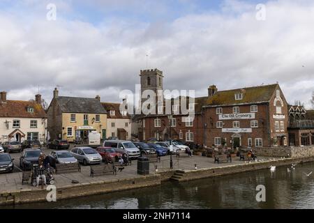 Wareham, historische Marktstadt am Fluss Frome, archäologische Ausgrabungen sind ein Beweis für eine römische Siedlung in Dorset, England Stockfoto