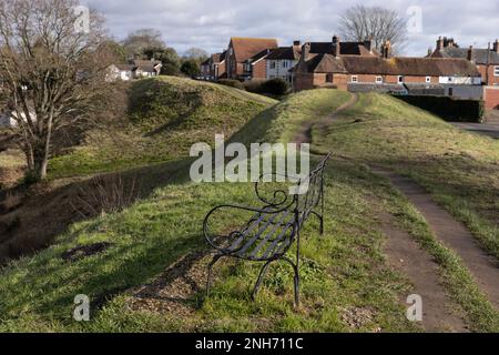 „Bloody Bank“, Wareham, historische Marktstadt am Fluss Frome, archäologische Ausgrabungen liefern Beweise für eine römische Siedlung, Dorset, England Stockfoto