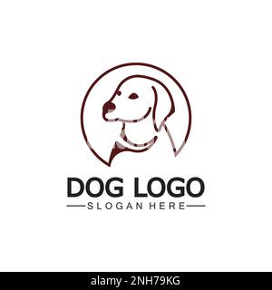 Vektordarstellung des Hundelogos und des Symbols Stock Vektor