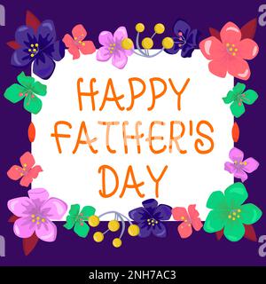 Inspiration zeigt Zeichen Happy Father's Day. Business Approach Zeit des Jahres, um Väter auf der ganzen Welt zu feiern Stockfoto