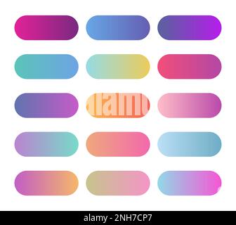 Satz von Vektorverläufen, moderne Kombinationen von Farben und Schattierungen. Kollektion übereinstimmender Farben. Stock Vektor