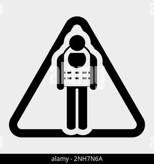 Symbol tragen Lebensjacke isolieren auf weißem Hintergrund, Vektor-Illustration EPS.10 Stock Vektor
