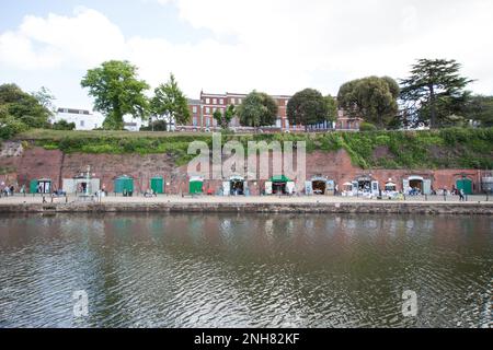 Blick auf den Quay by the River exe in Exeter, Devon, Großbritannien Stockfoto