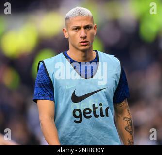 19. Februar 2023 - Tottenham Hotspur / West Ham United - Premier League - Tottenham Hotspur Stadium Tottenham's Richarlison während des Premier League-Spiels gegen West Ham. Bild : Mark Pain / Alamy Live News Stockfoto