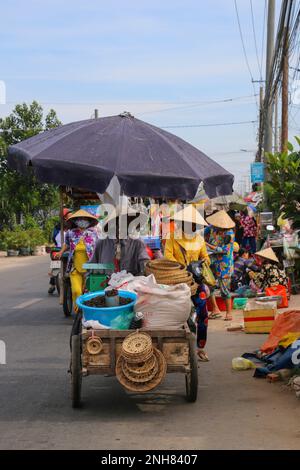 Chau Doc Floating Village, Fish Farm & Cham Minority Village Stockfoto