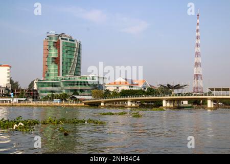 Stadtbild von Ninh Kieu, Can Tho, Vietnam Stockfoto