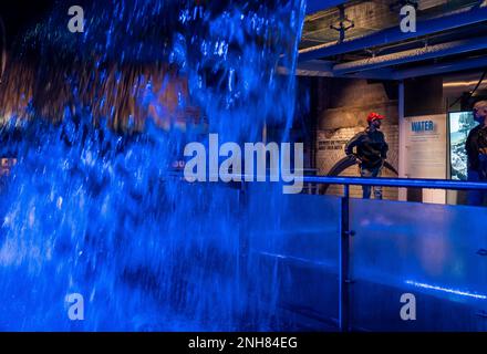 Wasser Anzeige innerhalb des Guinness Storehouse, Brauerei, Museum, Ausstellung, Dublin, Irland Stockfoto