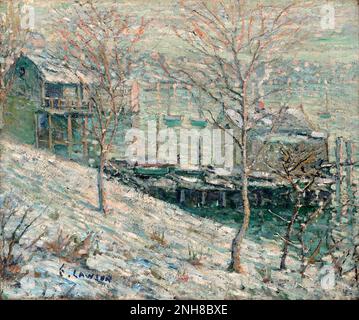 Harlem Valley Wintermalerei von Ernest Lawson. Abholposition 1184. Zeitalter des 20. Jahrhunderts; Material Öl auf Leinwand auf Platte montiert. Stockfoto