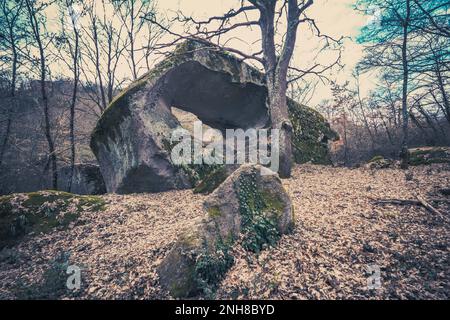 Stargate (Nationaldenkmal Corviano, Latium - Italien) Stockfoto