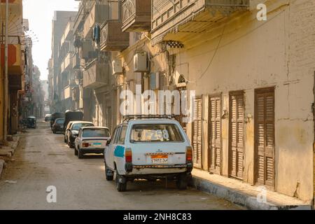 Traditionelle Häuser in der Altstadt von Luxor, Ägypten. Stockfoto