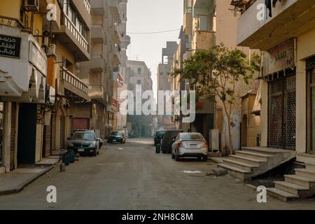 Traditionelle Häuser in der Altstadt von Luxor, Ägypten. Stockfoto