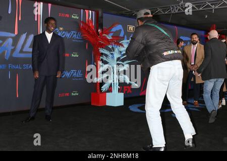 Damson Idris, Tyler, The Creator at Arrivals for SNOWFALL Season 6 Premiere on FX, Ted Mann Theater at the Academy Museum, Los Angeles, CA 15. Februar 2023. Foto Von: Priscilla Grant/Everett Collection Stockfoto