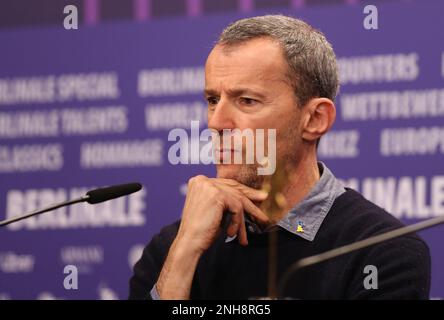 Berlin, Deutschland. 19. Februar 2023 Auf der Pressekonferenz für den Film Boom! Bumm! The World vs. Boris Becker beim Berlinale International Film Festival 73., Hotel Grand Hyatt. Kredit: Doreen Kennedy/Alamy Live News. Stockfoto