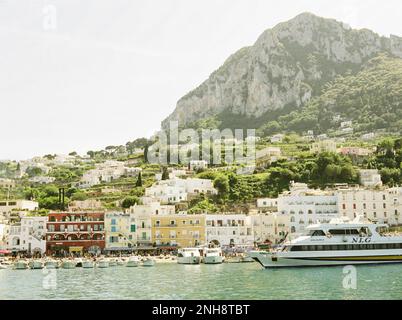 Marina Grande, Capri, Italien ist eine Insel im Tyrrhenischen Meer vor der Halbinsel Sorrent Stockfoto