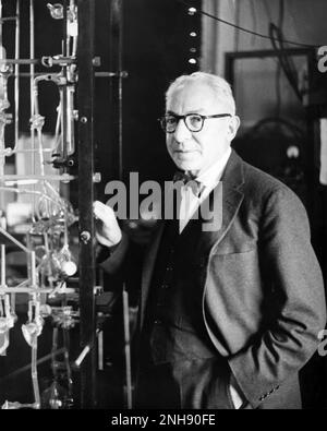 Isidor Isaac Rabi (1898-1988), amerikanischer Physiker. Rabi gewann 1944 den Nobelpreis für Physik für seine Entdeckung der Kernspinresonanz, die in der Magnetresonanztomographie verwendet wird. Stockfoto