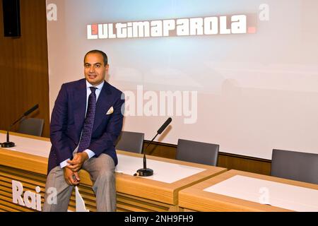 Der Moderator Gianluigi Paragone, "L'ultima Parola", Pressekonferenz, Milan 15.09.2010 Stockfoto