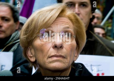 Sitzen Sie Emma Bonino, In Partito Radicale, Milan 08.11.2010 Stockfoto