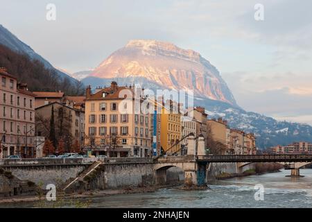 Altstadt von Grenoble, französische Alpen, Frankreich Stockfoto