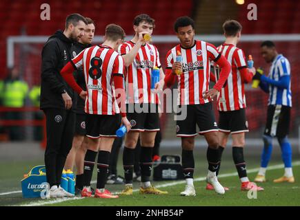 Sheffield, England, 20. Februar 2023. Michael Collins unterrichtet während des Spiels der Professional Development League in Bramall Lane, Sheffield. Das Bild sollte lauten: Simon Bellis/Sportimage Stockfoto