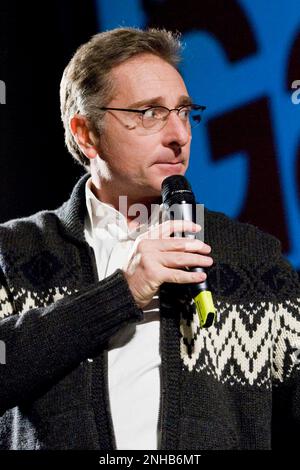 Paolo Bonolis, "Milano pro Giorgio Gaber", Università Statale, Mailand, Italien, 16.12.2010 Stockfoto