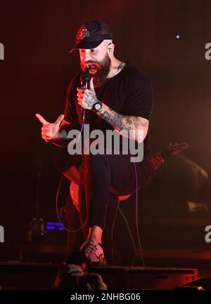 Fort Lauderdale, Florida, USA. 20. Februar 2023. August Burns Red tritt am 20. Februar 2023 bei Revolution Live in Fort Lauderdale, Florida, auf. Kredit: Mpi04/Media Punch/Alamy Live News Stockfoto