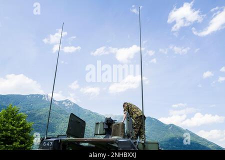 Schweiz, Kanton Tessin, Magadino-locarno, Militärausstellung Stockfoto