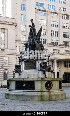 Nelson Monument in Exchange Flags in Liverpool Stockfoto