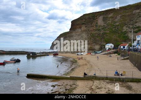 Ein Tag in Staithes Stockfoto