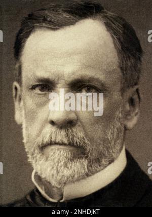 Der gefeierte französische Wissenschaftler , Schimiker und Mikrobiologe LOUIS PASTEUR ( Dole 1822 - Villeneuve-l'Etang 1895 ) - SCIENZIATO - Portrait - ritratto - Bart - barba - Kragen - colletto - ANTIRABBICA - PASTEURISIERUNG - IMPFUNG - PASTORIZAZIONE - VACCINAZIONE - Fondatore della MICROBIOLOGIA - IMMUNOLOGIA - MIKROBIOLOGIE - IMMOLOGY Stockfoto