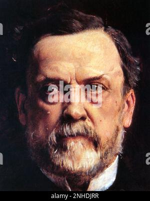 Der französische gefeierte französische Wissenschaftler , Schimiker und Mikrobiologe LOUIS PASTEUR ( Dole 1822 - Villeneuve-l'Etang 1895 ) - SCIENZIATO - ANTIRABBICA - PASTEURISIERUNG - VAKZINATION - PASTORIZAZIONE - VACCINAZIONE - Fondatore della MICROBIOLOGIA - MIKROBIOLOGIE - GMOGLOGIA Stockfoto