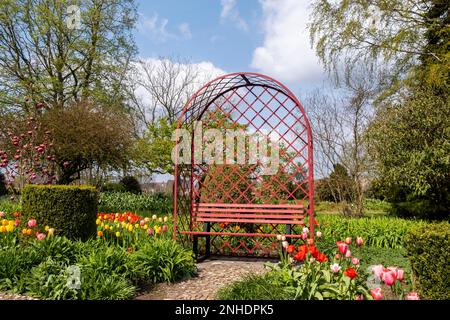 Frühling im District Teaching Garden Stockfoto