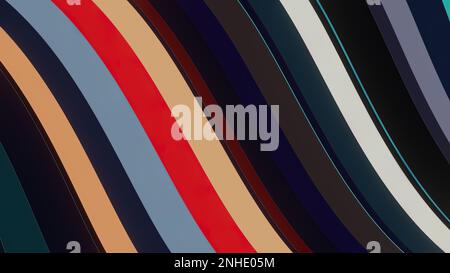 Schimmernde, mehrfarbige, kleine abstrakte Waben, Mosaikimitation, flache 2D-Animation. Stockfoto