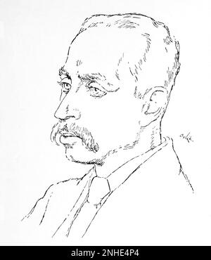 1920er Jahre : der deutsche Dichter und Schriftsteller RAINER MARIA RILKE ( 1875 - 1926 ) , Porträtkunst von Emil Orlik ( 1870 - 1932 ).- POETA - POESIE - SCRITTORE - LETTERATO - LETTERATURA - LITERATUR - Ritratto - Baffi - Schnurrbart --- Archivio GBB Stockfoto