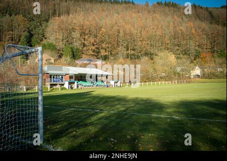 Abertillery, Wales, 13. November 2021. Ardal Leagues South East treffen Abertillery Bluebirds und Goytre AFC. Kredit: Will Cheshire Stockfoto