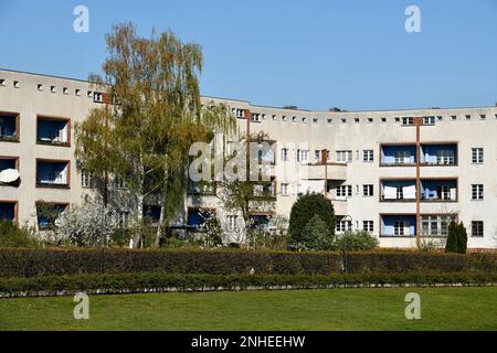 Wohngebäude, Lowise-Reuter-Ring, Hufeisensiedlung, Britz, Neukoelln, Berlin, Deutschland Stockfoto