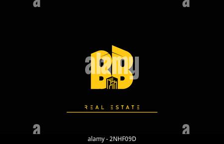 Immobilienbriefe Initialen Monogramm Logo BB Stock Vektor