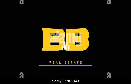 Immobilienbriefe Initialen Monogramm Logo BB Stock Vektor