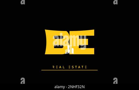 Immobilienbriefe Initialen Monogramm Logo BE , EB Stock Vektor