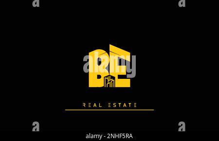 Immobilienbriefe Initialen Monogramm Logo BE , EB Stock Vektor